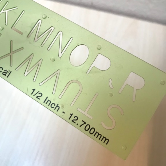 Staedtler Stencil. 978548V Standard Vertical. 1/2 Inch- 12.700mm. NEW. - Picture 5 of 6